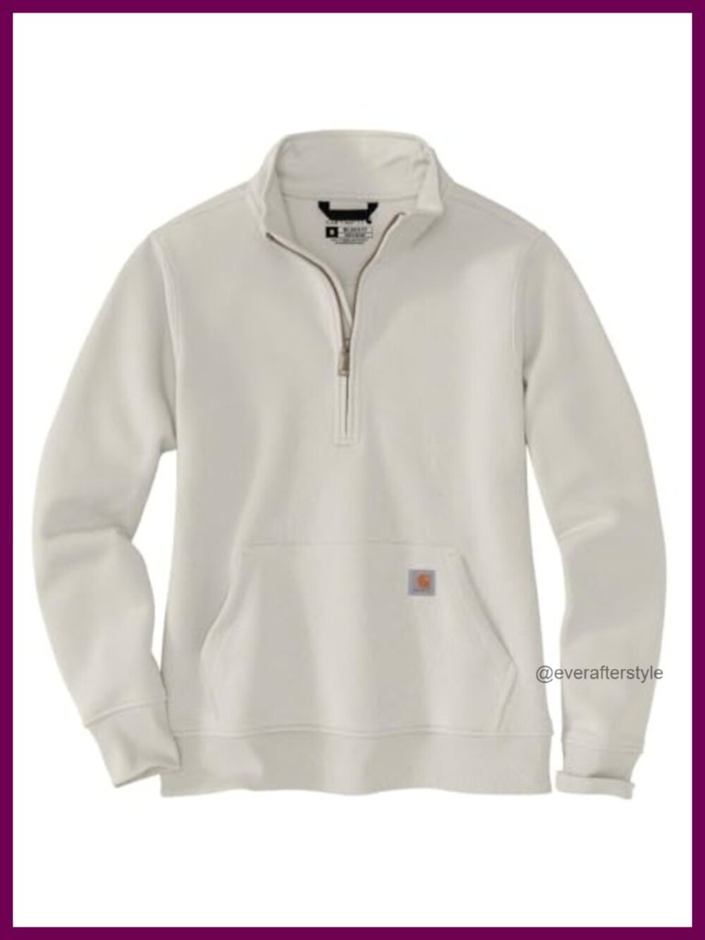 Carhartt Women's Clarksburg Quarter-Zip Sweatshirt Relaxed Fit Long Sleeve